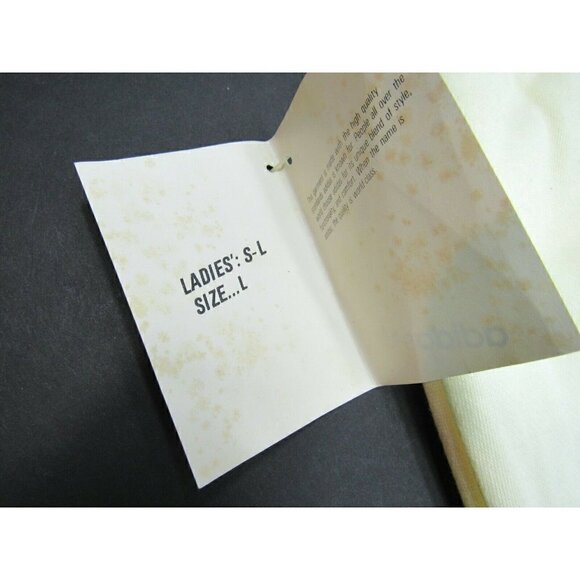 Vintage Adidas 70s 80s Jogger Sweatpants Ladies L Yellow Women Tags Rare Trefoil - Picture 6 of 9